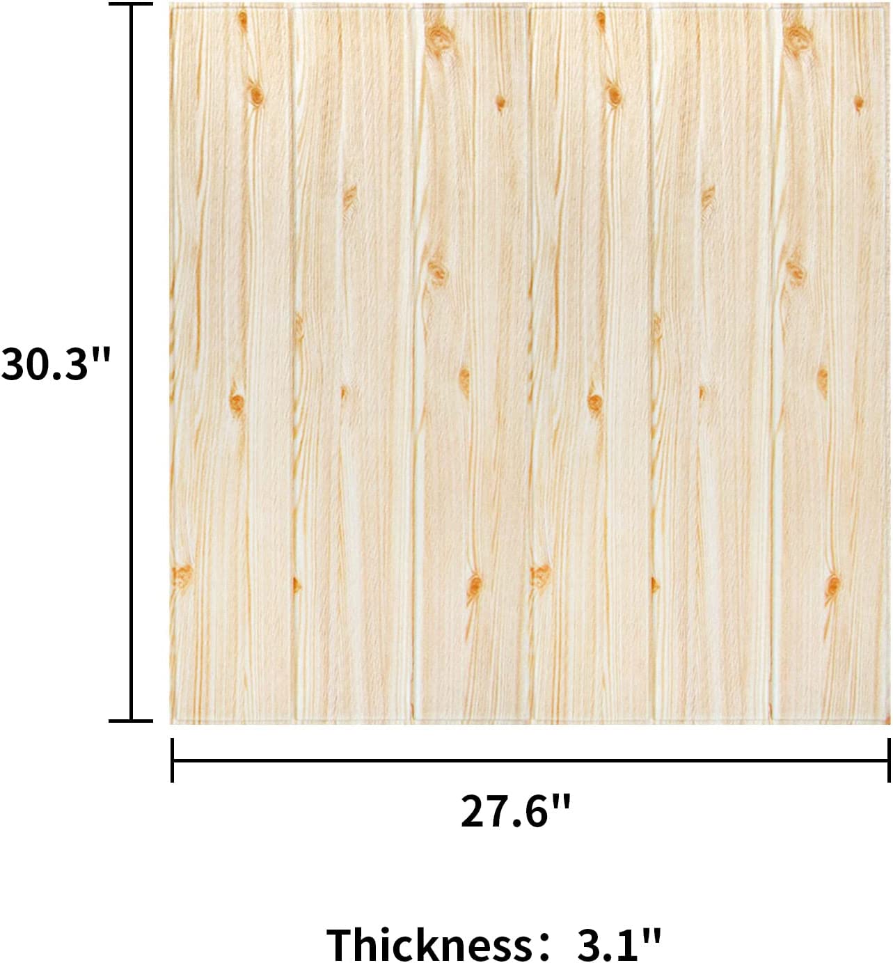 UNICOO - Paneles de pared 3D autoadhesivos con efecto ladrillo para decoración de pared, ideal para habitación infantil, baño, sala de estar, TV, sofá, fondo, 116 pies cuadrados, 20 paquetes (veta de tronco)