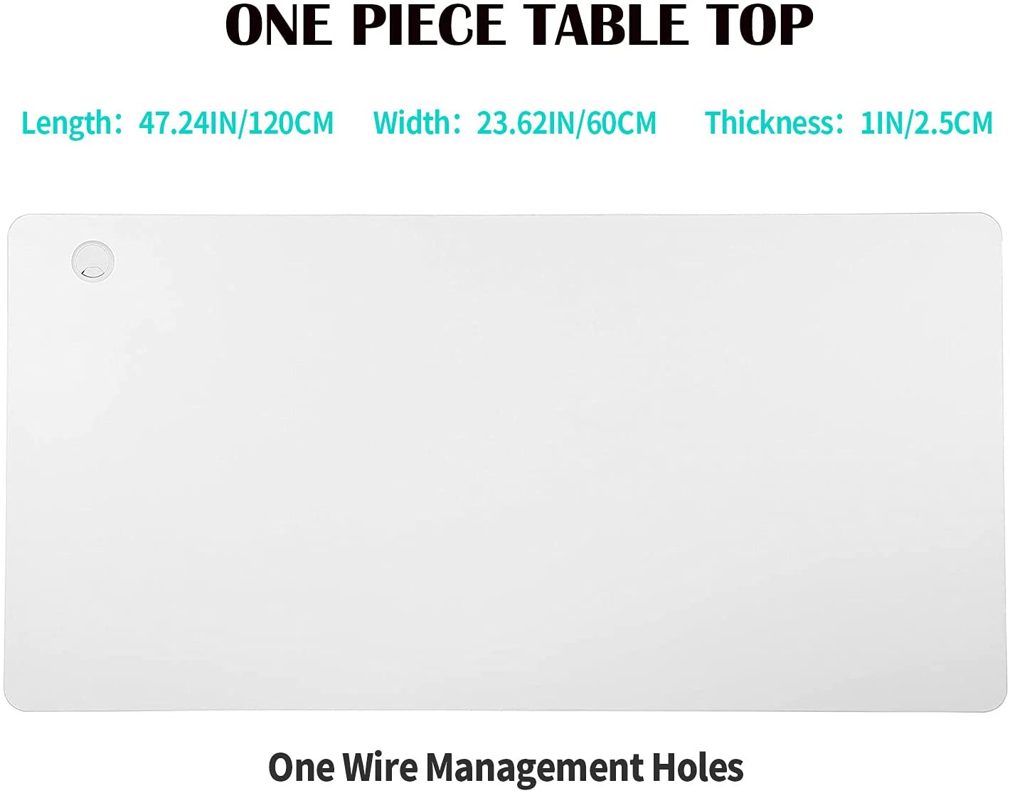 UNICOO – Escritorio eléctrico de pie con altura ajustable, 120 x 60 cm, ideal para trabajar de pie o sentado, con tablero de una sola pieza (NTESMF01 + 122 cm superior)