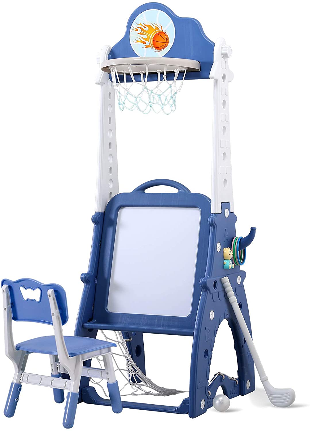 Kids Height Adjustable Art Easel Set with Chair