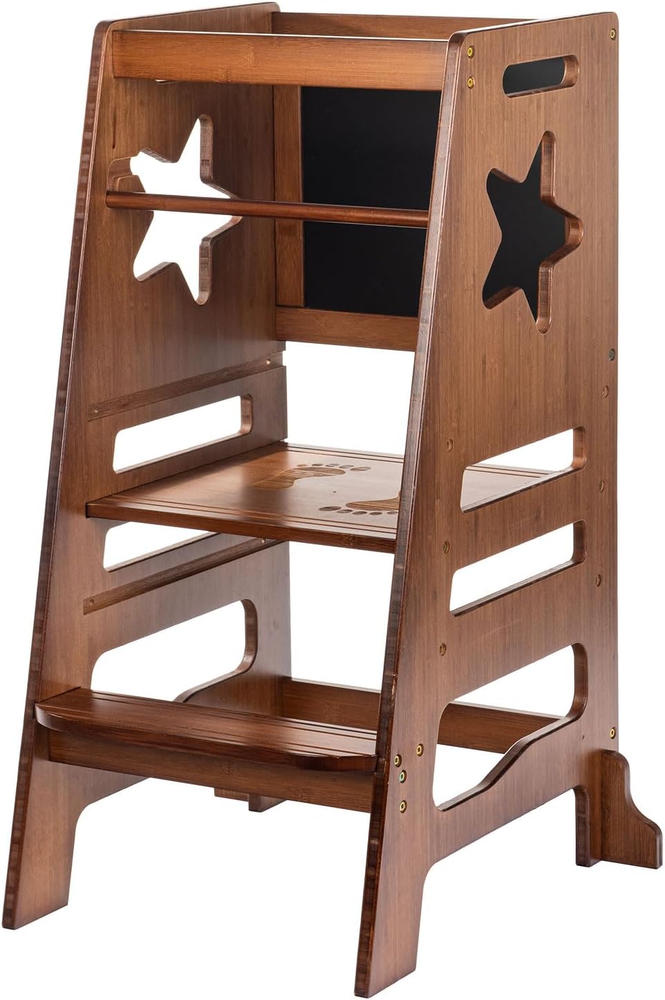 UNICOO Montessori Learning Tower Safe Step Stool for Little Explorers, Perfect Tower for Growing Skills Ideal Assistant for Tiny Chefs in The Kitchen with Engaging Activity Board (S033)
