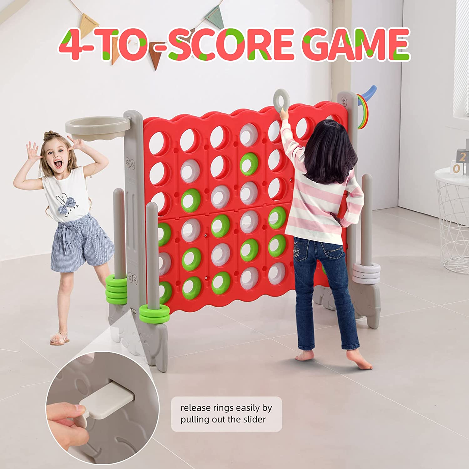 Unicoo – Jogo gigante 4 em fileira, jogo gigante de 4 a pontos, jogos de  quintal para crianças, jogos internos ou externos, jogos divertidos para  adultos e família, 4 pés de altura