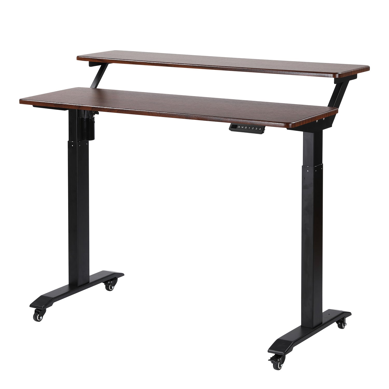 Two tier sit store stand desk