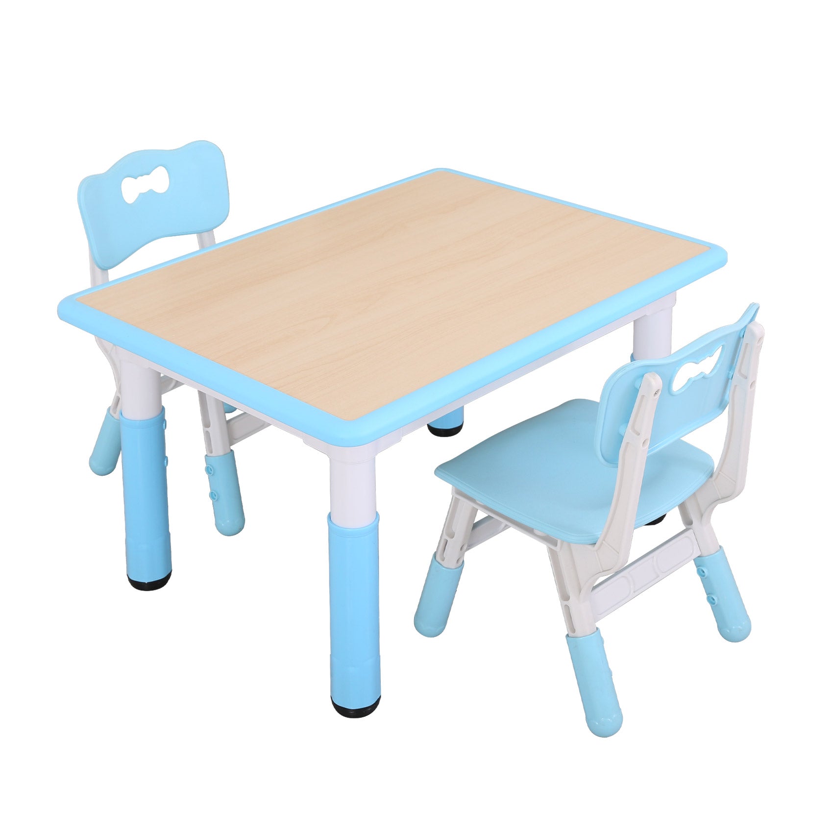 UNICOO Kids Study Table and Chairs Set Height Adjustable Plastic Ch