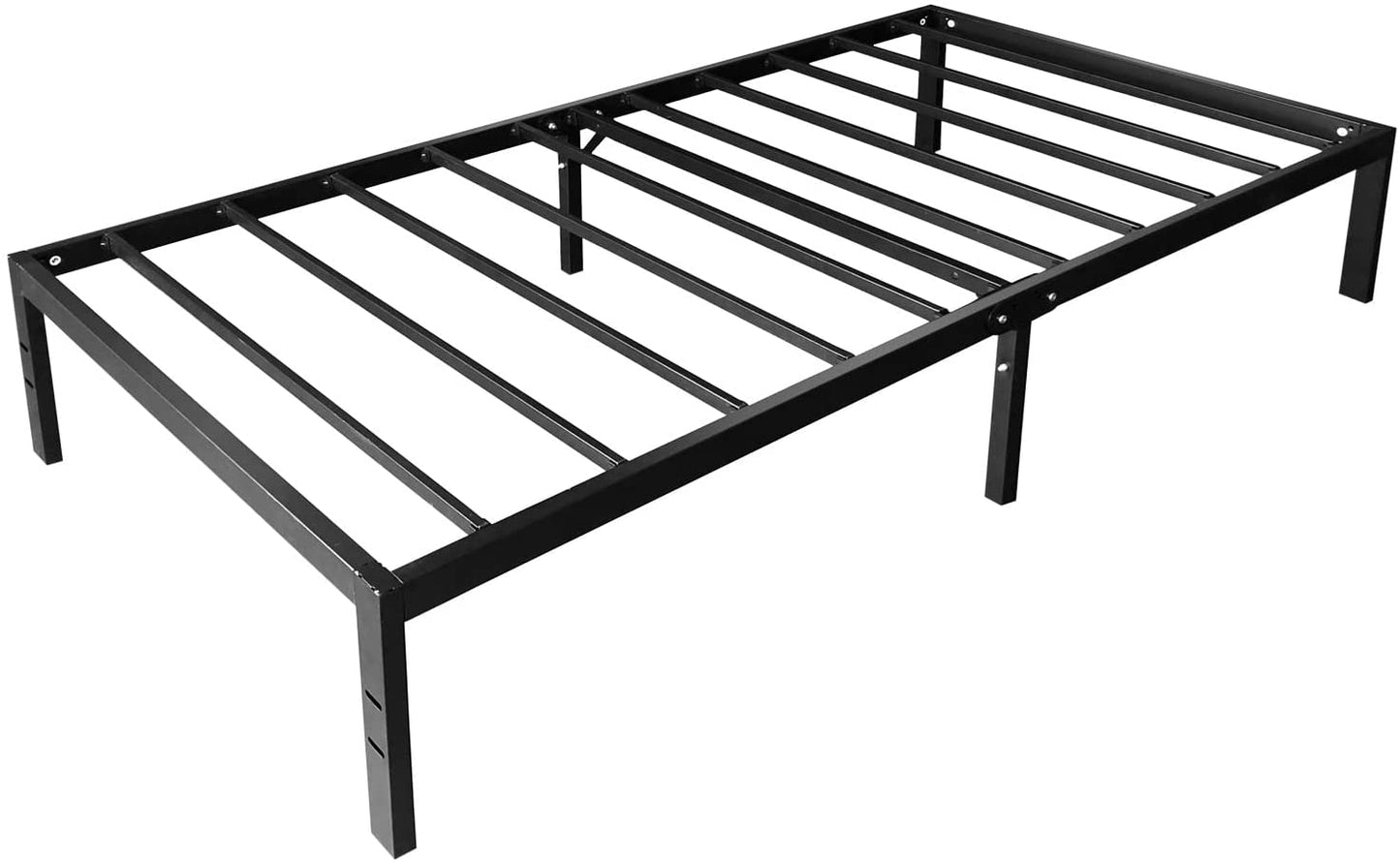 UNICOO - Metal Platform Bed Frame Heavy Duty Steel Slat/ Anti-Slip Support/ Easy Assembly/ Mattress Foundation/ Bed Frame/ Noise Free/ No Box Spring Needed