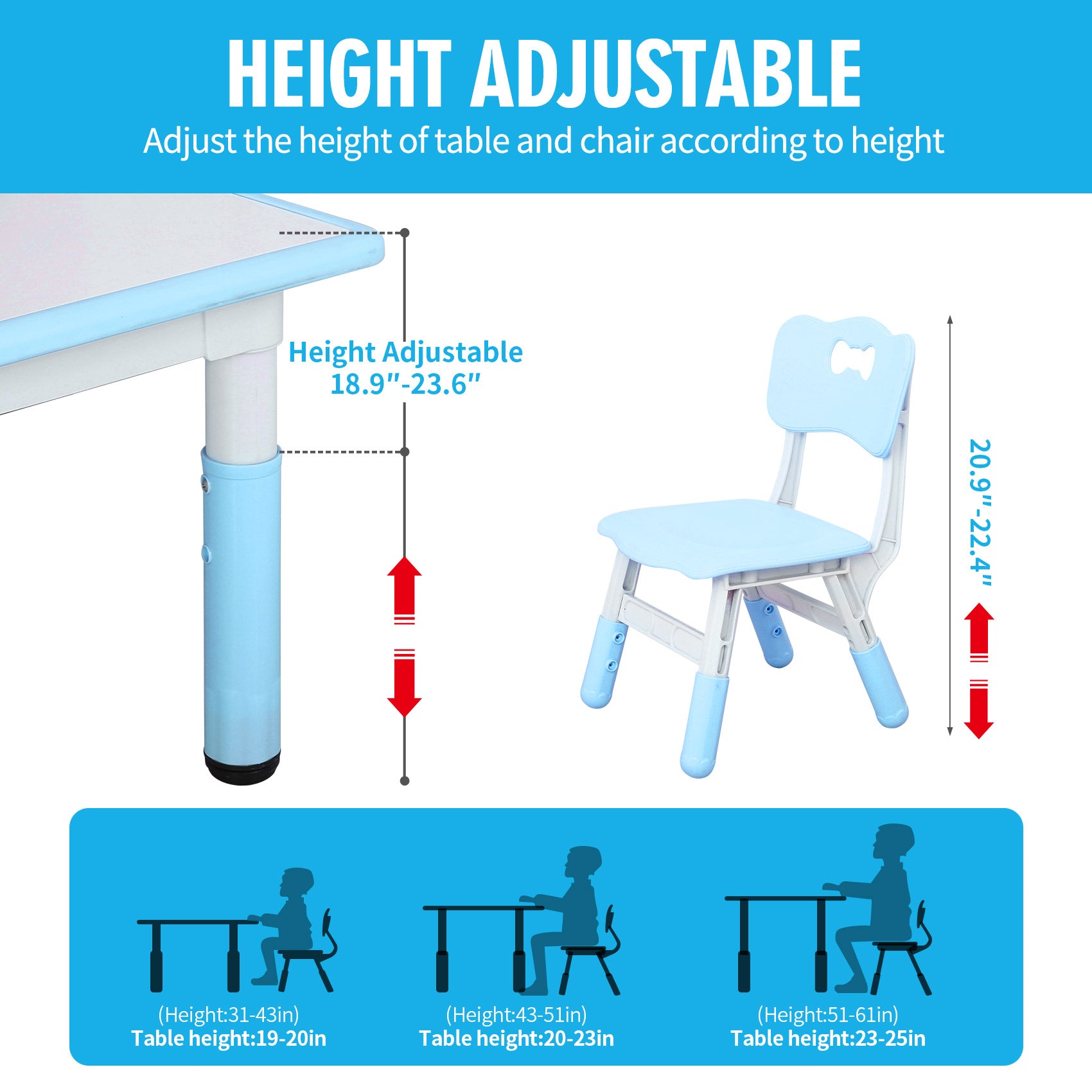 Kid table height hotsell