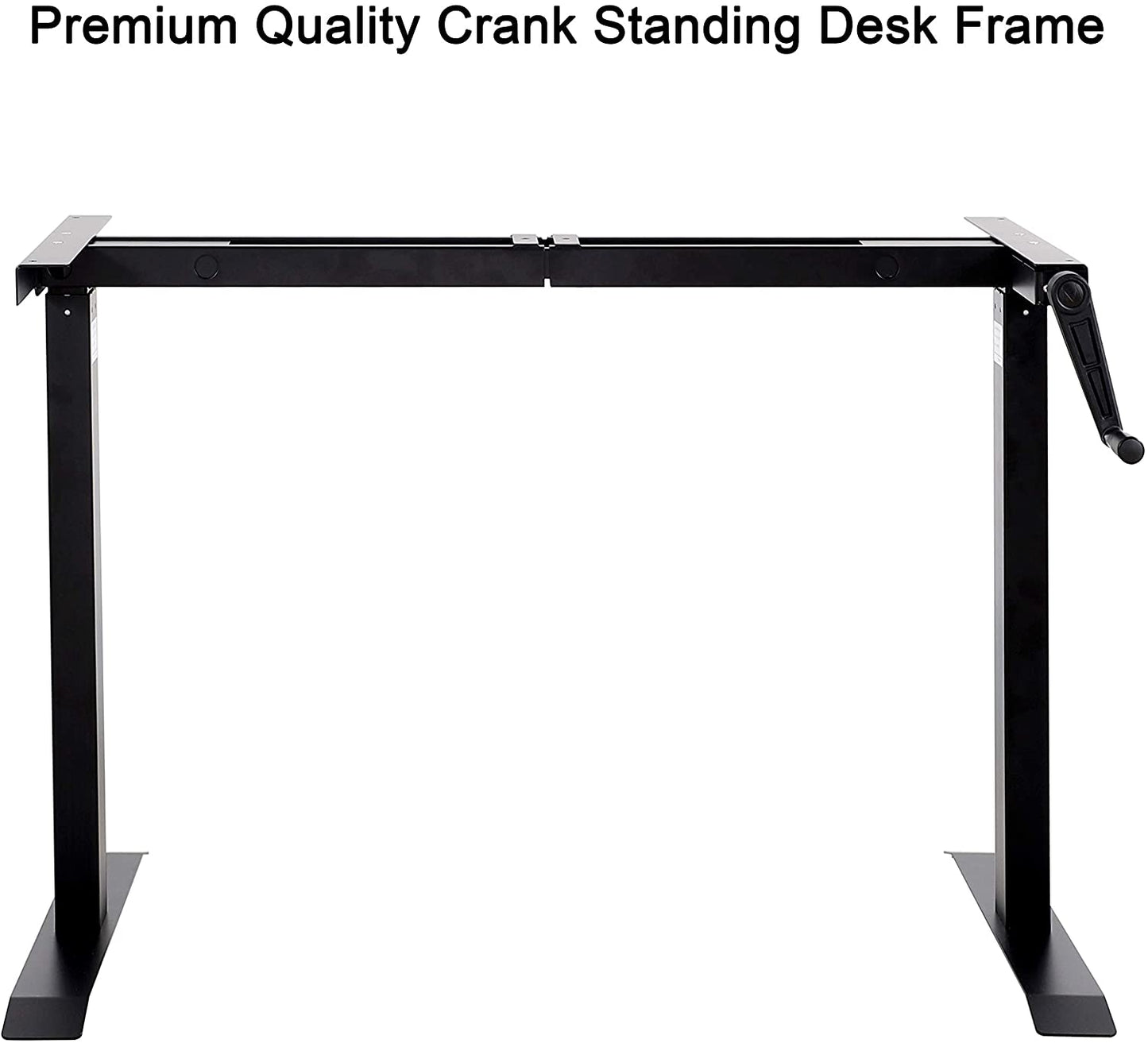 UNICOO – Premium Quality Crank Stand Up Desk Frame with Double Beam Heavy Duty Steel Construction, Adjustable Height Sit to Stand Up Desk Frame with Foldable Handle (Crank Frame)