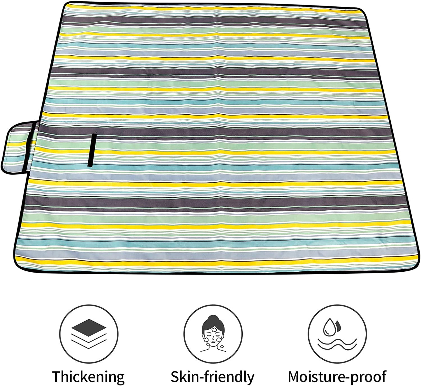 UNICOO Extra Large Outdoor Picnic Blankets, Sandproof & Waterproof Foldable Blankets for Beach, Park, Camping on Grass Picnic Blankets