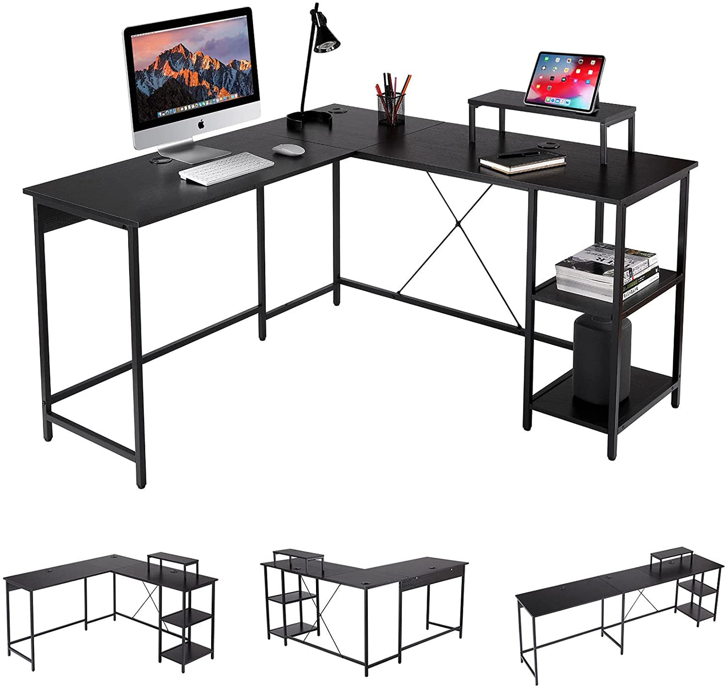 Corner PC Computer Desk Table Home Gaming Study Workstation Laptop Desktop