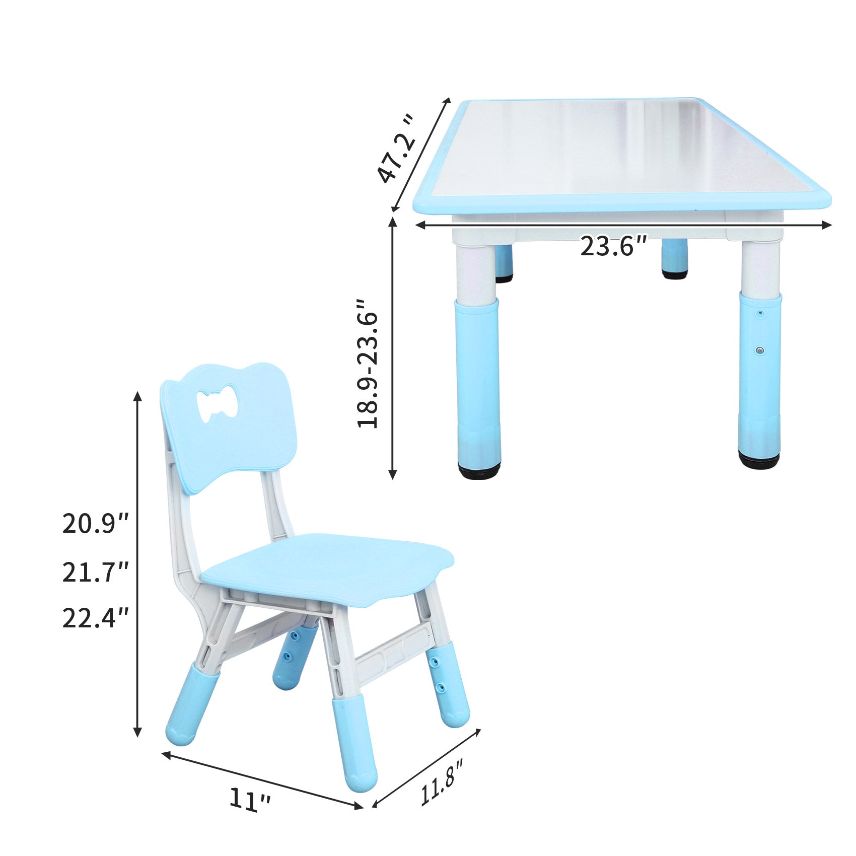 Plastic table and discount chair for study