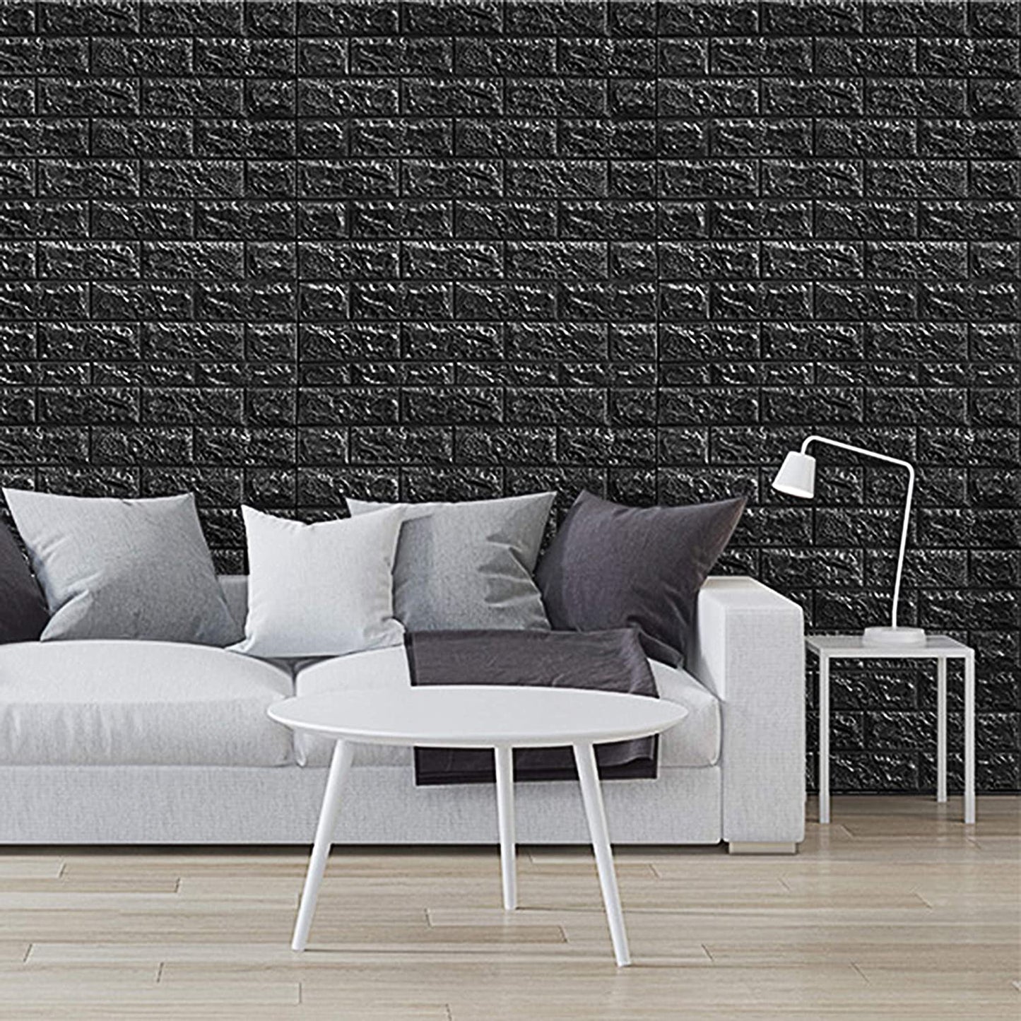 UNICOO - 3D Wall Panels Peel and Stick Self-Adhesive Real Bricks Effect Wall Tiles for Kids Room Bathroom Living Room TV Walls Sofa Background Wall Decoration. 116sq ft 20 Packs